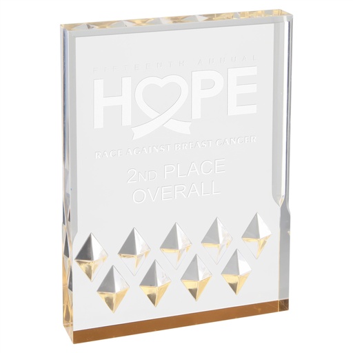 [MR52G] 5" x 7" Gold Diamond Mirage Acrylic