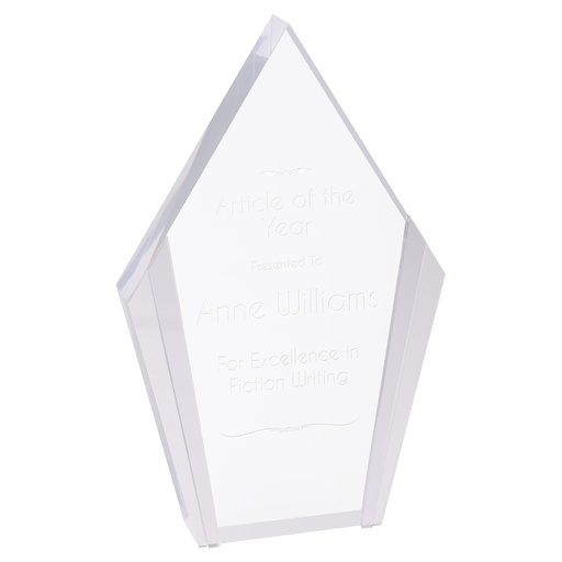 [CEA101S] 4 3/4" x 7 1/2" Diamond Acrylic with Silver Edges