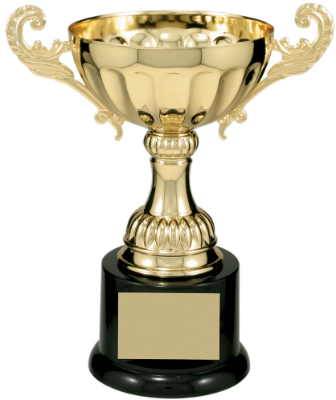 [CMC102G] 7 1/2" Gold Completed Metal Cup Trophy on Plastic Base
