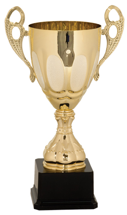 [CMC702G] 13" Gold Completed Metal Cup Trophy on Plastic Base