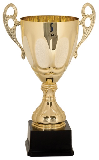 [CMC704G] 15 3/4" Gold Completed Metal Cup Trophy on Plastic Base