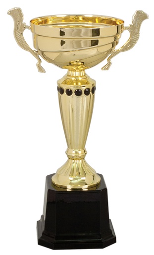 [CMC282G] 11 1/2" Gold Completed Metal Cup Trophy on Plastic Base