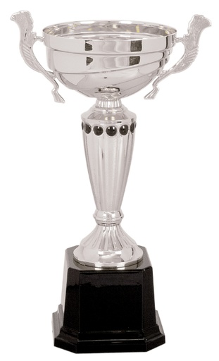 [CMC282S] 11 1/2" Silver Completed Metal Cup Trophy on Plastic Base