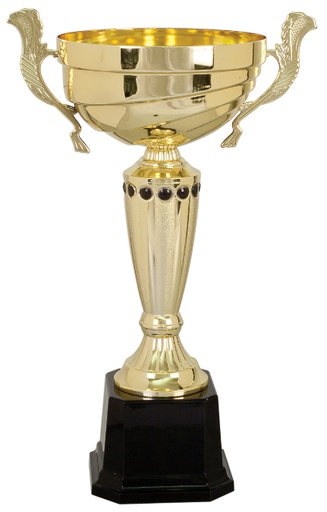 [CMC284G] 14 1/2" Gold Completed Metal Cup Trophy on Plastic Base