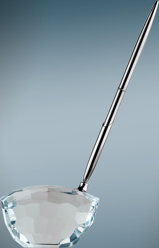[CRY125] 3 3/8" x 9" Crystal Golf Club with Pen