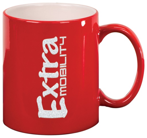 [LMG22] 11 oz. Red Ceramic Round LazerMug