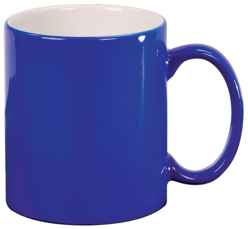 [LMG23] 11 oz. Blue Ceramic Round LazerMug