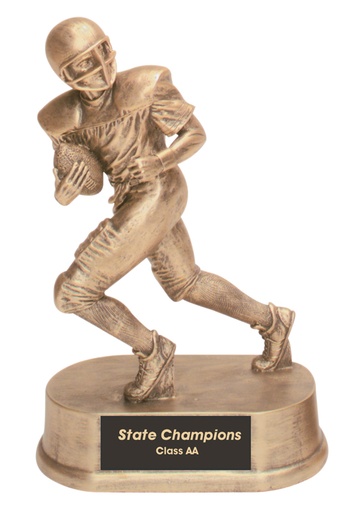 [JDS19] 7 3/4" Antique Gold Football Resin