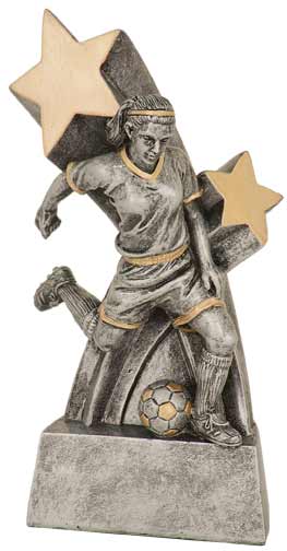 [RSS121] 6" Female Soccer Super Star Resin