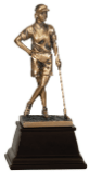 [GSN11] 9" Bronze Female Golf Resin Award