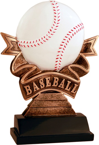 [RR701] 7" Baseball Ribbon Resin