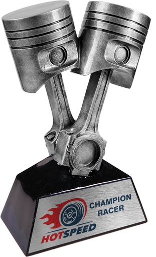 [CRS104] 11" Antique Silver Piston Resin