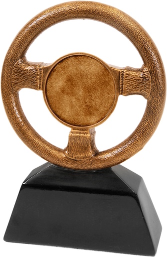 [CRS106] 7" Antique Gold Steering Wheel Resin with 2" Insert Area