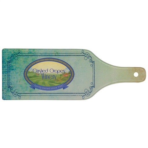[SBL074] 12 1/2" x 4 1/2" Wine Bottle Shaped Glass Sublimatable Cutting Board