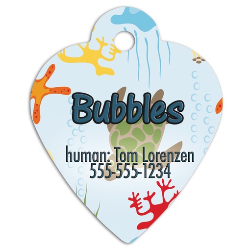 [PET010SUB] 1 1/4" x 1" White Sublimatable Heart Pet Tag