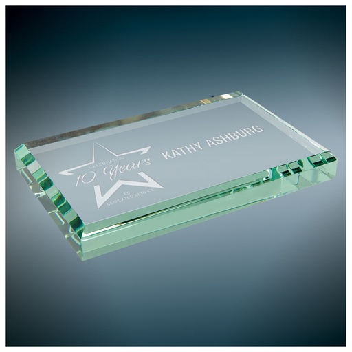 [GPW24J] 4" x 2 1/2" x 1/2" Jade Glass Paperweight