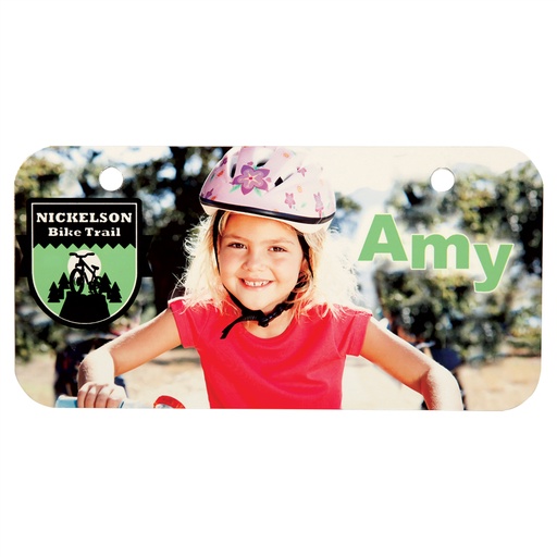 [UV201] 6" x 3" x .025" White Sublimatable UVSub Aluminum Bicycle License Plate