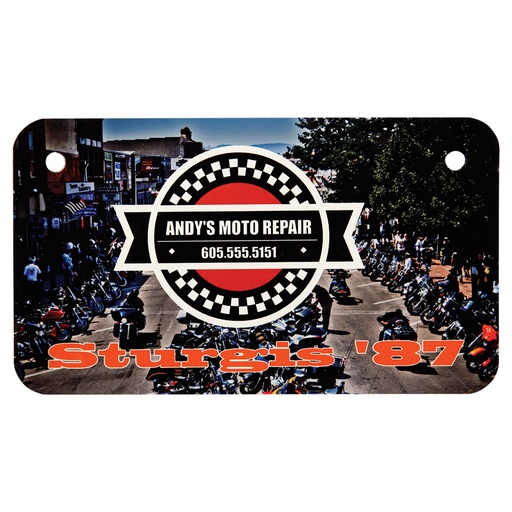 [UV202] 7" x 4" x .025" White Sublimatable UVSub Aluminum Motorcycle License Plate