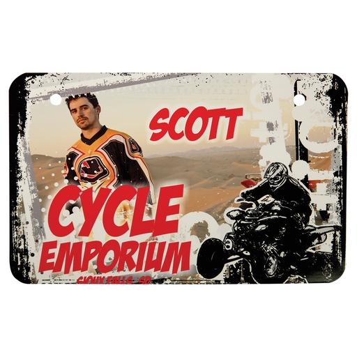 [UV203] 8" x 5" x .025" White Sublimatable UVSub Aluminum ATV License Plate