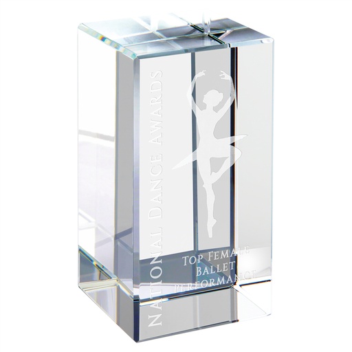 [CRY1810] 2" x 4" Clear Crystal Block