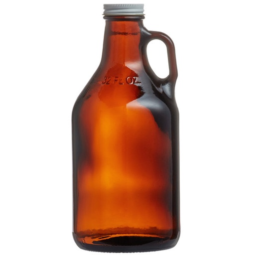 [GLS010_32oz] Libbey 70216 32 oz. Amber Growler with Lid