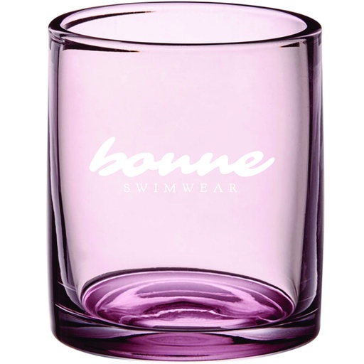 [GLS-A9502MV] Acopa Pangea 10 oz. Mauve Rocks / Old Fashioned Glass