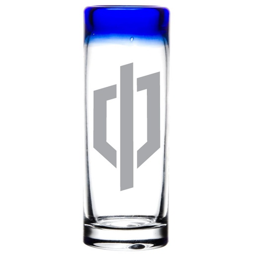 [GLS-L92301] Libbey 92301 Aruba 3 oz. Shooter Glass with Cobalt Blue Rim