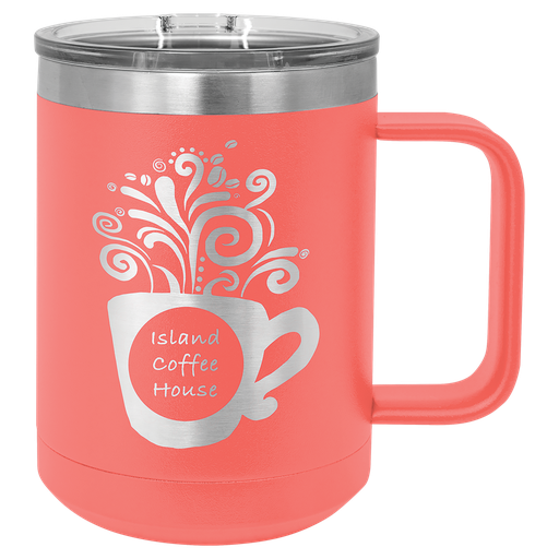 [LCM117] Polar Camel 15 oz. Coral Vacuum Insulated Mug with Slider Lid