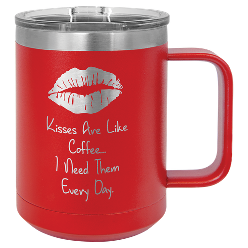 [LCM103] Polar Camel 15 oz. Red Vacuum Insulated Mug with Slider Lid