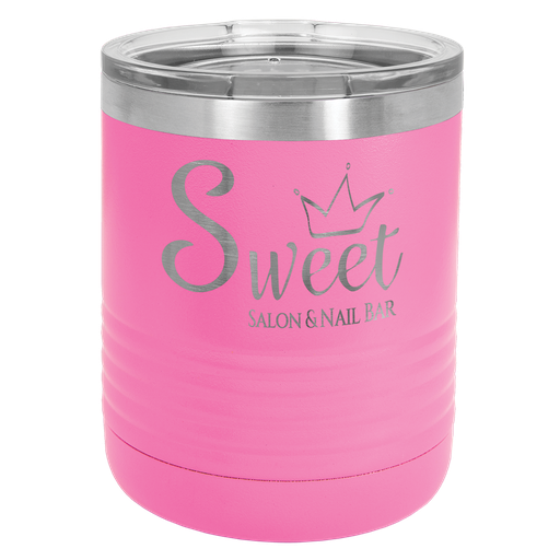 [LTM7105] Polar Camel Ringneck 10 oz. Pink Vacuum Insulated Tumbler with Clear Lid