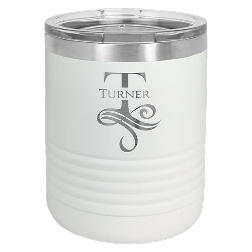 [LTM7114] Polar Camel Ringneck 10 oz. White Vacuum Insulated Tumbler with Clear Lid