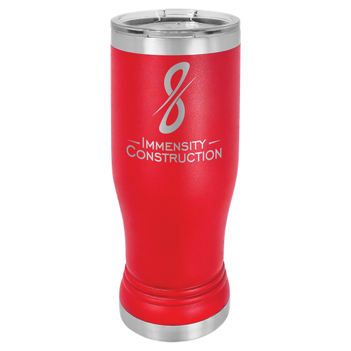 [LTM943] Red 14 oz. Polar Camel Pilsner w/Clear Lid
