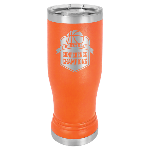 [LTM952] Orange 14 oz. Polar Camel Pilsner w/Clear Lid
