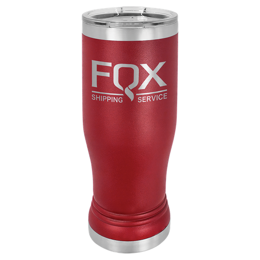 [LTM953] Maroon 14 oz. Polar Camel Pilsner w/Clear Lid
