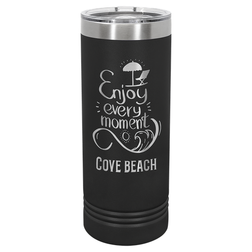 [LTM7002] Polar Camel 22 oz. Black Skinny Tumbler with Slider Lid