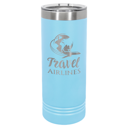 [LTM7007] Polar Camel 22 oz. Light Blue Skinny Tumbler with Slider Lid
