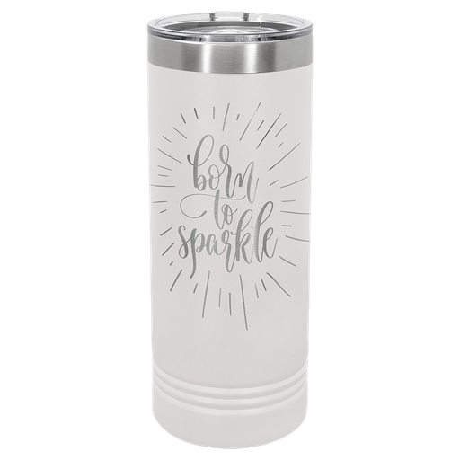 [LTM7014] Polar Camel 22 oz. White Skinny Tumbler with Slider Lid