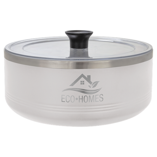 [LSB302] Polar Camel White 3 Quart Serving Bowl with Lid