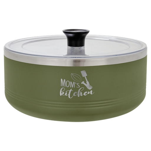 [LSB304] Polar Camel Olive Green 3 Quart Serving Bowl with Lid
